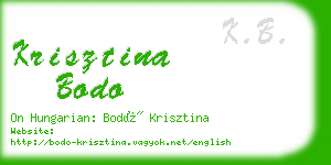 krisztina bodo business card